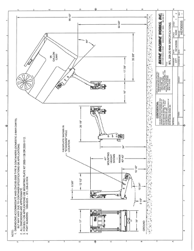 BLT 208 20 RHK Series Cart Lifter Spec Sheet