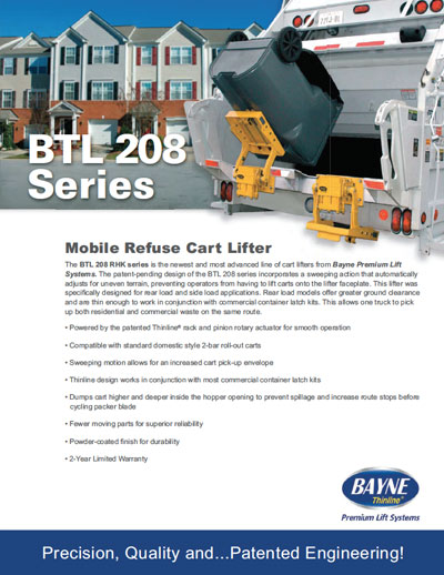 BTL-208-RHK Garbage Truck Tipper Brochure