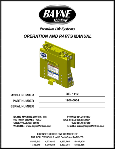 BTL Series 1900-0004 BTL 1112 Manual