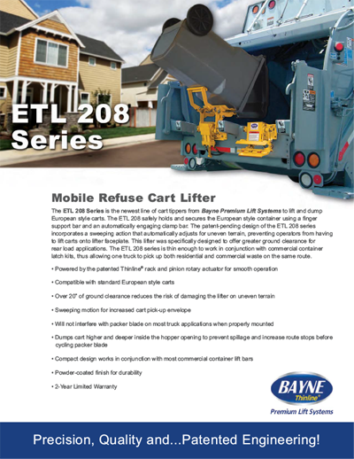ETL 208 48 Roller Bearings Series Cart Tipper Brochure
