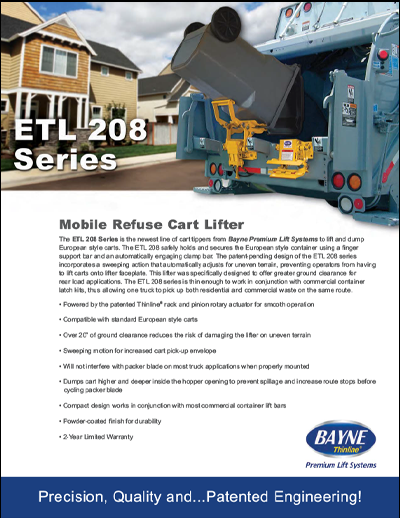 ETL 208 48 Garbage Truck Cart Tipper Brochure