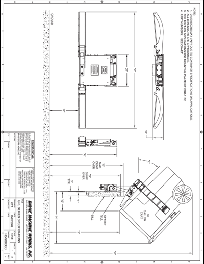 GRL 1110 Series Cart Lifter Spec Sheet