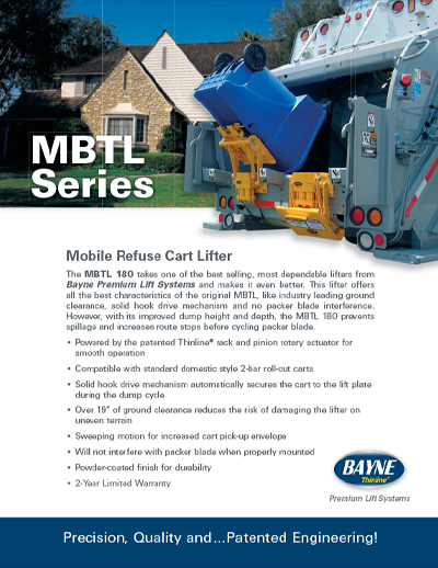MBTL 180 Garbage Truck Cart Lifter Brochure