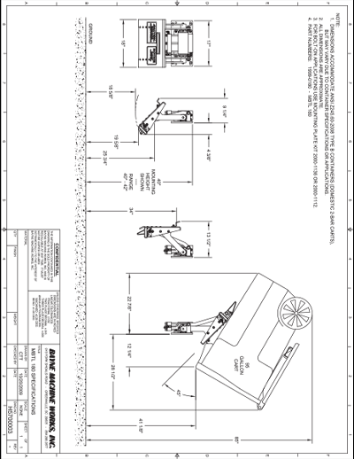 MBTL 180 Series Cart Lifter Spec Sheet