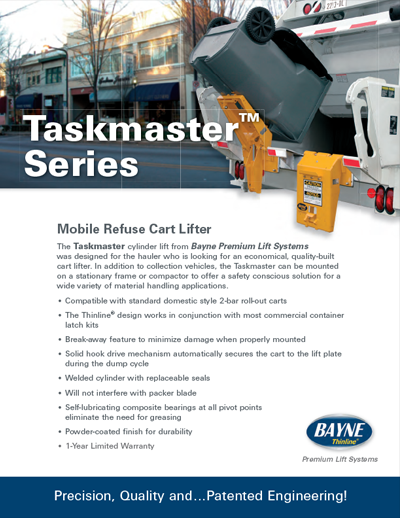 Bayne Taskmaster Cart Lifter Brochure
