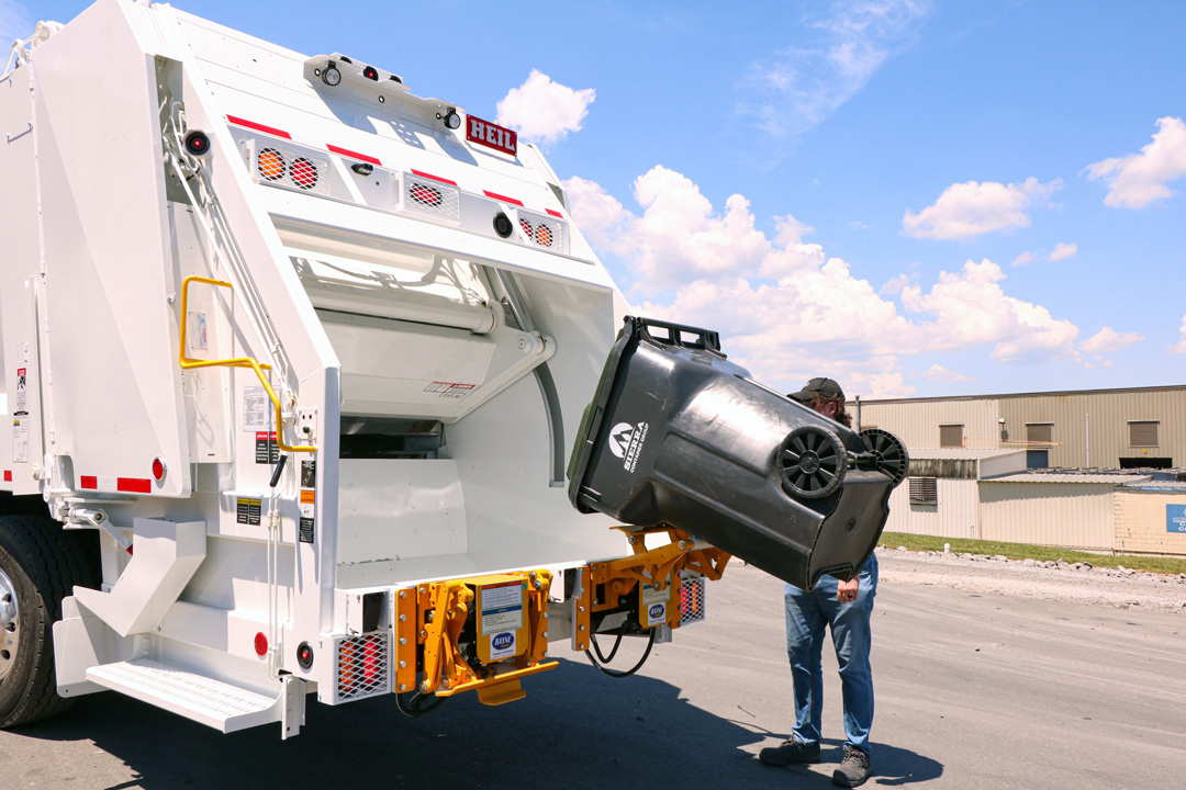 Bayne Revolution® HD Garbage Truck Lifters / Cart Tippers
