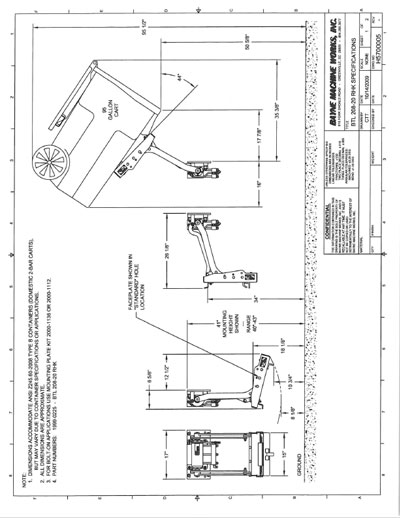 BTL-208-RHK-20 Garbage Truck Lifter Manual